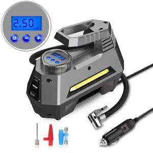 Lốp Inflator Máy nén khí di động máy bơm không khí cho lốp xe Phụ Kiện Xe Hơi 12V DC Bơm tự động với kỹ thuật số đo áp suất