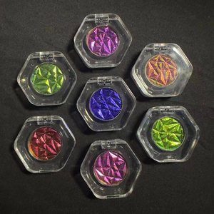 Eigen Merk Op Maat Gemaakt 8 Kleuren Duochrome Oogschaduw Kleurveranderende Veganistische Enkele Oogschaduw Diy Luxe Oogschaduwpalet