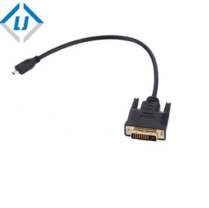 LJ-Cable <span class=keywords><strong>adaptador</strong></span> macho 4K chapado en oro, Micro <span class=keywords><strong>HDMI</strong></span> a <span class=keywords><strong>DVI</strong></span> 24 + 1 - Product Image 2