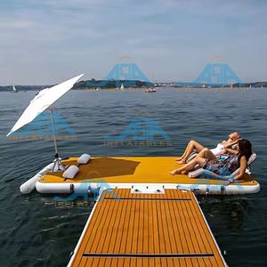 Station d'accueil gonflable portable en forme de T avec PVC haute résistance pour bateaux, kayaks, lacs, rivières, marinas, certifiée CE - Product Image 4