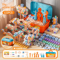 Coffret d'outils de réparation éducatif pour enfants, jeu d'imitation, jouet de montage DIY, perceuse électrique, tournevis, kit de vis et écrous