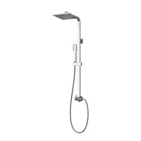 Colonne de douche carrée Kamalu V300C avec douchette et tuyau avec pommeau de douche pour ensembles de salle de bain