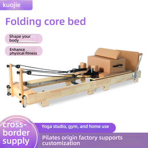 Máquina de Pilates Reformer Plegable y Ajustable de Madera de Roble, Resistente, en Oferta, para Estudio de Pilates y Uso Doméstico - Product Image 4