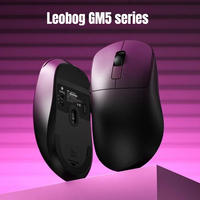 Souris de jeu et de bureau LEOBOG GM5 Pro sans fil, tri-mode, 1000 Hz, 55 g, légère, ergonomique, haute performance, programmable, cadeau