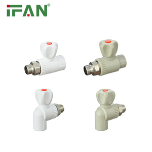 Raccords de tuyauterie PPR blanc gris fabricant IFAN 1/2 "3/4" <span class=keywords><strong>radiateur</strong></span> vanne droite vanne d'angle de <span class=keywords><strong>radiateur</strong></span> <span class=keywords><strong>raccord</strong></span> de tuyau PPR en plastique - Product Image 1