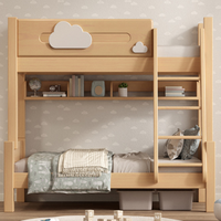 Meubles de chambre à coucher pour enfants, faciles à assembler, lit Double en bois massif
