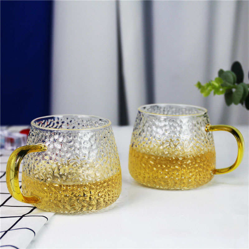 Лидер продаж, домашняя прозрачная чашка для воды с узором в виде молотка, стеклянная чашка для чая с цветами