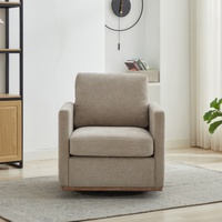 Fauteuil pivotant moderne en tissu avec un design confortable pour salon et appartement
