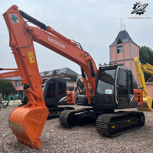 Excavatrice sur chenilles Hitachi 120 d'occasion, 12 tonnes, godet de 0,5 m³, marque japonaise d'origine, excavatrice de construction de taille moyenne, faible nombre d'heures, bon état - Product Image 3
