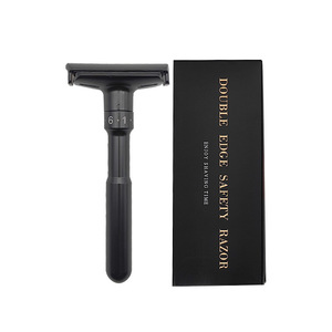 베스트 셀러 안전 면도기 사용자 정의 블랙 조절 더블 에지 면도 면도기 - Product Image 6