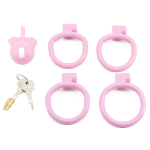 Mini CB Chastity Cage Positive/Negative Sissy Cock Lock with 4 <strong>Size</strong> Base <strong>Penis</strong> Rings Hidden <strong>Penis</strong> Devices Sexy Toys for Adults - Product Image 5