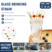 Pailles à boire en verre décoratives et mignonnes, personnalisables, écologiques, durables et réutilisables pour fruits – Vente en gros