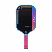 Raket Pickleball Proton Edgeless dengan Inti Sarang Lebah Injeksi Busa 16mm, Permukaan Serat Karbon T700 Kasar Super Kuat, Portabel, Bersertifikasi USAPA