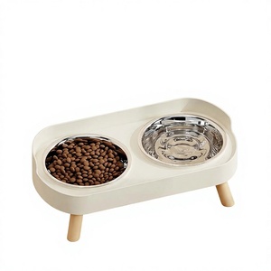 <span class=keywords><strong>Ciotola</strong></span> Doppia per Animali Domestici in <span class=keywords><strong>Acciaio</strong></span> Inox, <span class=keywords><strong>Ciotola</strong></span> Rialzata Antiribaltamento per Cibo e Acqua per Cani e Gatti, per Uso Domestico - Product Image 1