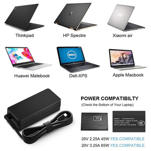 Laptop Power <b>Adapter</b> 65W Type C PD Fast <b>Charging</b> For Lenovo Models Universal Charger With Us Eu Uk Au Plug - Product Image 2