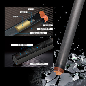 Pour queue de billard en Fiber de carbone de qualité compétition KONLLEN technologie 12.5mm <span class=keywords><strong>8</strong></span> neuf boules Style noir chinois - Product Image 3