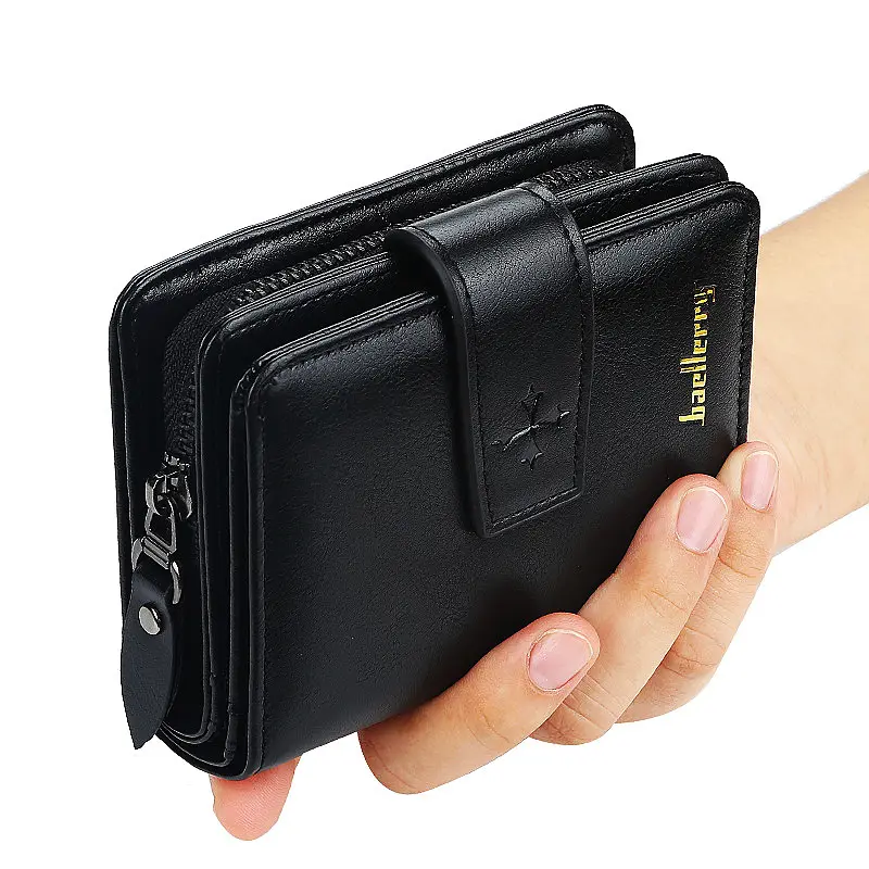 carteras baellerry caballero high quality cheap pu leather minimalist coin purse men Zipper Hasp rfid slims leather black wallet