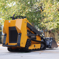 Prodotto Più Venduto 2026 Somate Mini Skid Steer con Benna, Caricatore Frontale, Mini Skid Steer per Agricoltura, Skid Steer Cingolato