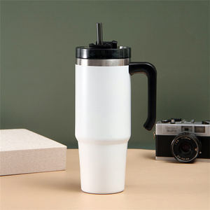 แก้วเก็บความร้อนสุญญากาศขนาด30Oz 20 Oz,แก้วฉนวนสุญญากาศสำหรับเดินทางรถยนต์ทำจากสเตนเลสสตีลพร้อมด้ามจับ Tyesos - Product Image 5