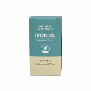 Yuyu Healthcare Hierro 25, Tabletas de 500mg de Alta Absorción Sin Heme, Fórmula Suave para el Estómago, para Adultos, Apoyo en Casos de Anemia por Embarazo, 60 Unidades - Product Image 1