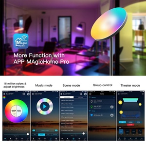 โคมไฟตั้งพื้น LED RGBW ควบคุมผ่านแอปและเสียง ดีไซน์ทันสมัยแบบ Torchiere พร้อม WiFi - Product Image 6