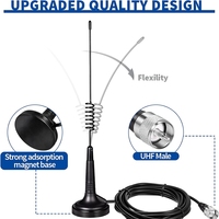 ACB27S 27MHz Antena Radio CB PL259 BNC Male Magnetic Base Kompatibel dengan Midland Uniden Maxon President Kendaraan Mobil Truk