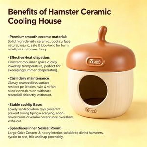 Casita <span class=keywords><strong>de</strong></span> Cerámica Refrigerante con Forma <span class=keywords><strong>de</strong></span> Pudín <span class=keywords><strong>de</strong></span> Matcha para Hámsteres, Ratones Enanos, Gerbillas y Chinchillas - Product Image 2