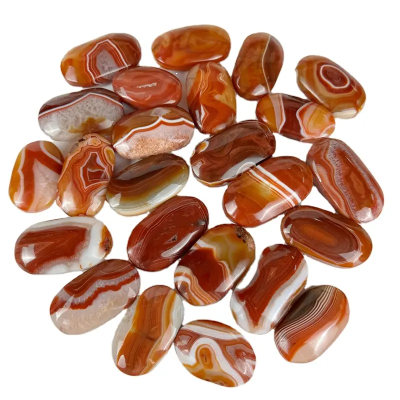 Naturale agata di corniola di cristallo di palma artigianato di alta qualità rosso Sardonyx palma pietra per la decorazione della casa