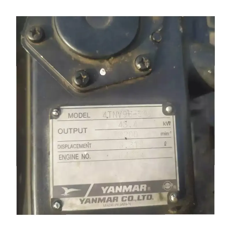 Hoge Kwaliteit Mechanische Yan Mar Motor 4tnv98 Gebruikte Dieselmotor Versnellingsbak Graafmachine