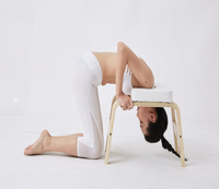 Banc d'inversion pliable pour exercices de yoga avec coussinets en PU et bois, chaise d'entraînement pour postures inversées, couleur personnalisable