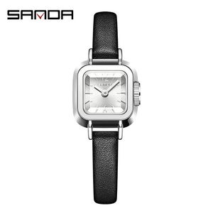 Reloj de Pulsera Sanda 1117 para Mujer, Dorado, de Acero Inoxidable, de Moda, de Lujo, con Correa de Cuero, Resistente al Agua, de Cuarzo - Product Image 4