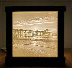 Nouveauté : Boîte cadeau personnalisée imprimée en 3D avec cadre photo, boîte lithophane imprimée en 3D avec image lithophane - Product Image 1
