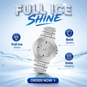 Reloj de Lujo Unisex de Cuarzo con Diamantes, Esfera de 40 mm, Resistente al Agua, de Aleación - Product Image 4