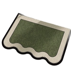 Alfombra de baño de tierra de diatomeas, rectangular, con patrón geométrico, absorbente, antideslizante, para baño, entrada, sala de estar, dormitorio, cocina - Product Image 4