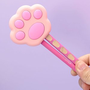 Gomme en forme de patte de gros <span class=keywords><strong>chat</strong></span> et <span class=keywords><strong>taille</strong></span>-<span class=keywords><strong>crayon</strong></span> double en plastique pour enfants avec motif de nuage nouveauté papeterie mignonne en gros - Product Image 4