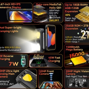 Blackview Rugged Smartphone Camping <b>Light</b> Night Vison Camera 50MP Main 6+256GB 15000mAh Android 14 Blackview Mobile Phone BV7300 - Product Image 5