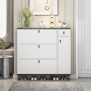 ארון נעליים דק אולטרה דק בכניסה הביתה אולטרה דק גדול קיבולת שולחן עבודה מדף נעליים מינימאלי - Product Image 4