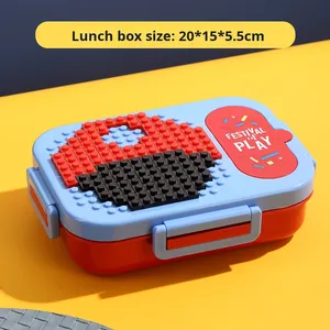 Scatola per il pranzo con Pixel fai da te in Pixel creativi per <span class=keywords><strong>bambini</strong></span> con coperchio portatile per microonde in acciaio inossidabile per uso alimentare - Product Image 6