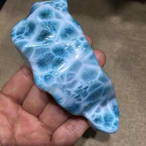 Pietre Curative di Cristallo Naturale all'Ingrosso, <span class=keywords><strong>Larimar</strong></span> Blu a Forma Libera per Decorazione - Product Image 2