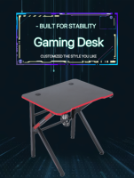 Bureau de Gaming Moderne en Métal Style Racing avec Éclairage RGB 8 Couleurs, Hub USB et Supports pour Casque et Gobelet - Conception Extensible pour la Maison