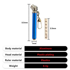 Manomètre pour pneus, stylo de test de sécurité pour véhicules, <span class=keywords><strong>tube</strong></span> en aluminium imprimé, barre en plastique à <span class=keywords><strong>4</strong></span> côtés, mini manomètre pour pneus de voiture avec aimant -M - Product Image 6