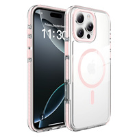 Funda de Lujo para Smartphone con Botones Magnéticos Metálicos para iPhone 18 17 16 15 Pro Max, Protección de Lente Metálica, Fundas Móviles