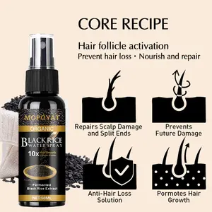 Hot sales Nourishing hair care and anti-hair loss Black rice water spray 50ml