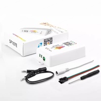 Contrôleur LED intelligent AP SP107E avec contrôle par application, synchronisation musicale, RVB pleine couleur, 2048 pixels, 5-24V 6A, 3 canaux, charge maximale 144W, portée 20m