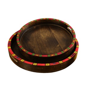 Printed Design Wooden Serving Tray Christmas Coffee Tray Decorative Wood serving tray for <b>breakfast</b> - Product Image 3