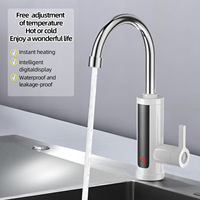 Robinet chauffe-eau instantané électrique sans réservoir avec affichage numérique, économie d'énergie pour cuisine, maison, camping-car, hôtel