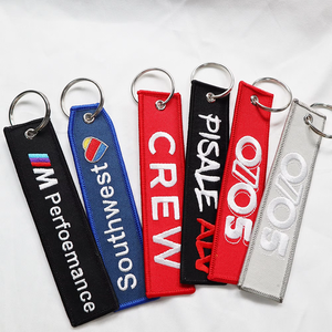 Llaveros y mosquetones promocionales BSCI/CE, llaveros bordados de coche tejidos de tela personalizada con etiqueta Jet barata - Product Image 5