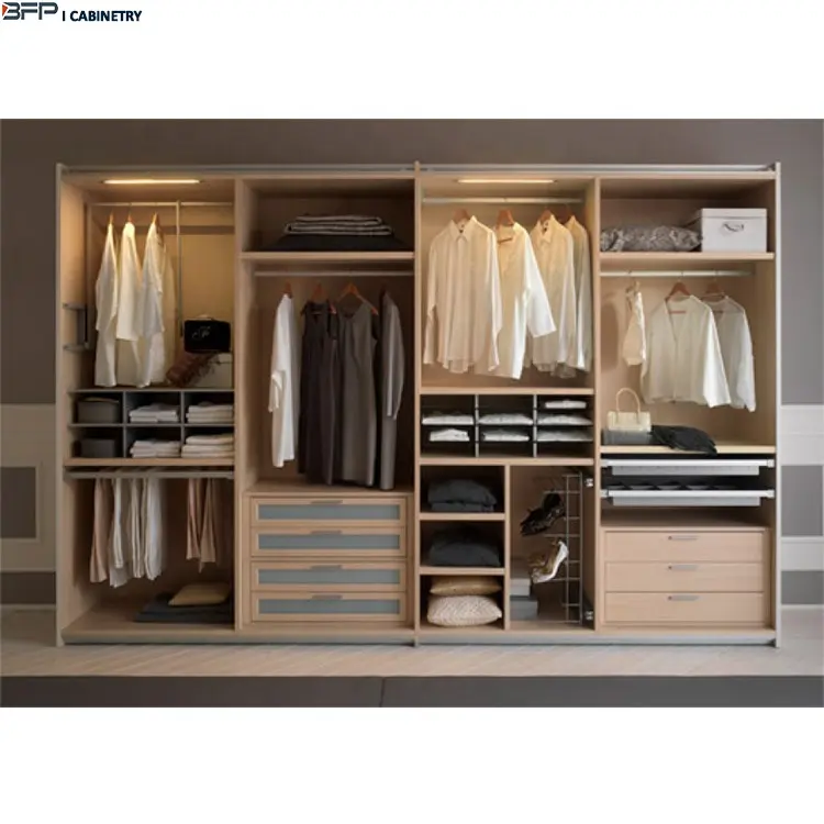 BFP alta caminando en armarios dormitorio coreano dormitorio diseño de armario de madera