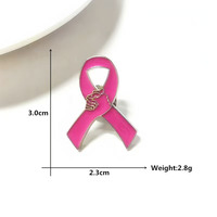 Broche de sensibilité rose pour la lutte contre le SIDA et le VIH, épinglette de sensibilisation au cancer, activité bénéfique