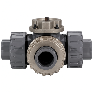 Vanne à bille motorisée électrique COVNA à 3 voies, port en L, en PVC, double union, pour l'eau, vanne à bille en plastique, garantie 90 jours - Product Image 5